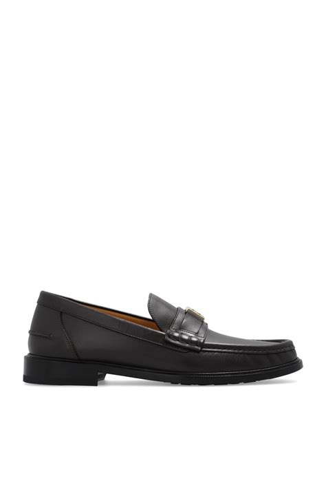 fendi scarpe uomo nere|fendi leather loafers.